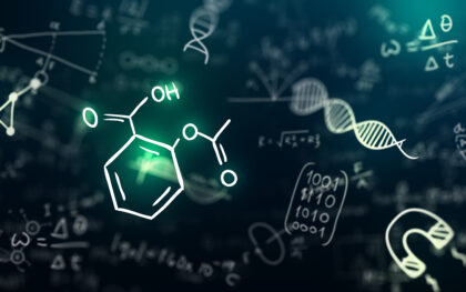 Chemistry, and Science education background concept. 3D illustration.