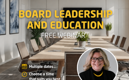 Webinar: Board Leadership and Education